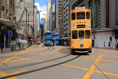 18 Mayıs 2021 Batı Market, Hong Kong tramvay istasyonu.