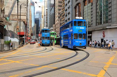 18 Mayıs 2021 Batı Market, Hong Kong tramvay istasyonu.
