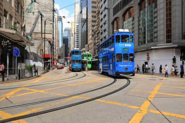 18 Mayıs 2021 Batı Market, Hong Kong tramvay istasyonu.