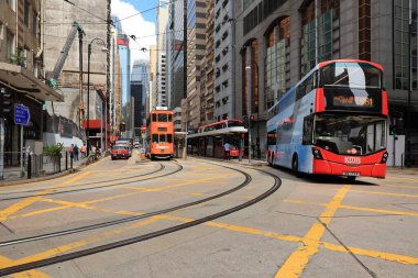 18 Mayıs 2021 Batı Market, Hong Kong tramvay istasyonu.