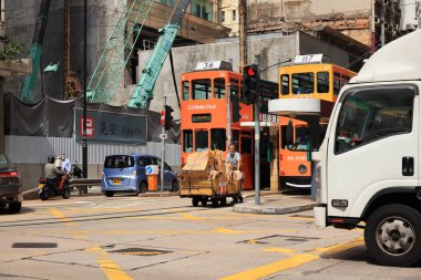 18 Mayıs 2021 Batı Market, Hong Kong tramvay istasyonu.