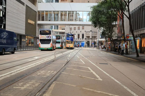 Maggio 2021 Paesaggio Stradale Della Des Voeux Road Central — Foto Stock