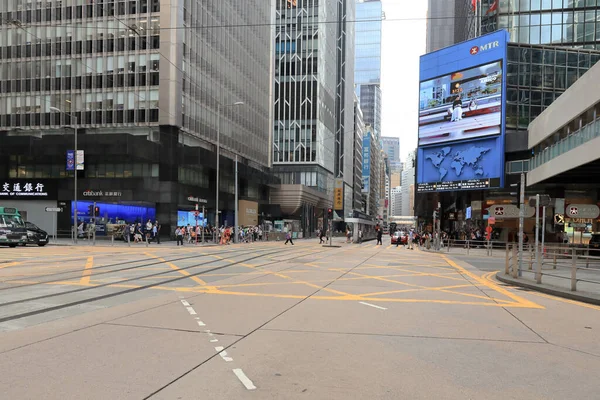 Mai 2021 Die Viel Befahrene Straße Die Des Voeux Road — Stockfoto