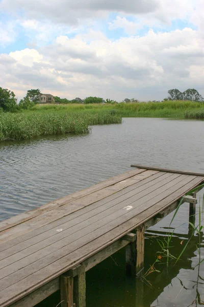 Pier Pool Nam Sang Wai Yuen Lon — Stok fotoğraf