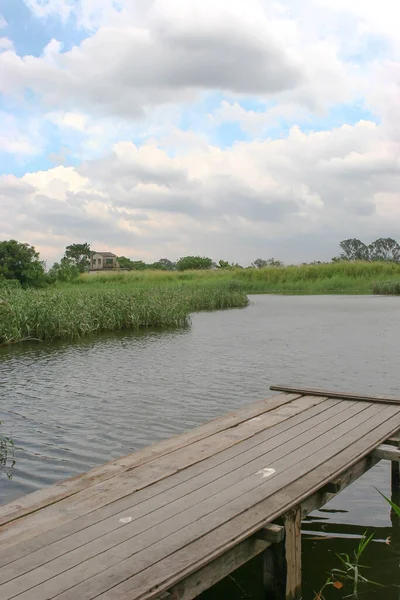 Pier Pool Nam Sang Wai Yuen Lon — Stok fotoğraf