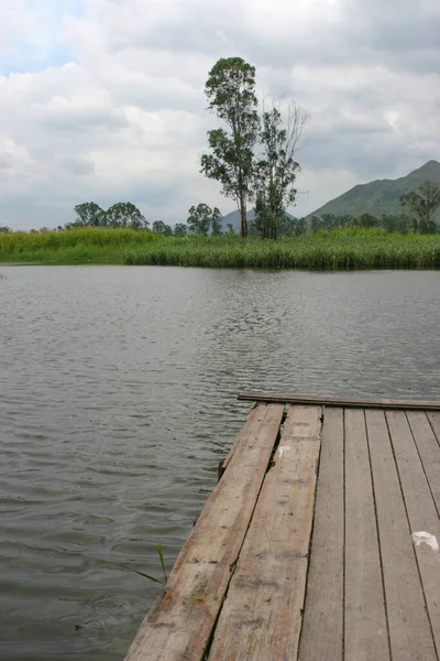 Cais Piscina Nam Sang Wai Yuen Lon — Fotografia de Stock