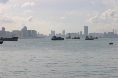 19 Eylül 2005. Doğu adasının kıyı şeridi, Hong Kong.