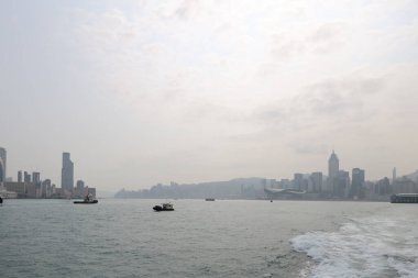 16 Mart 2021. Hong Kong 'un Victoria Limanı.