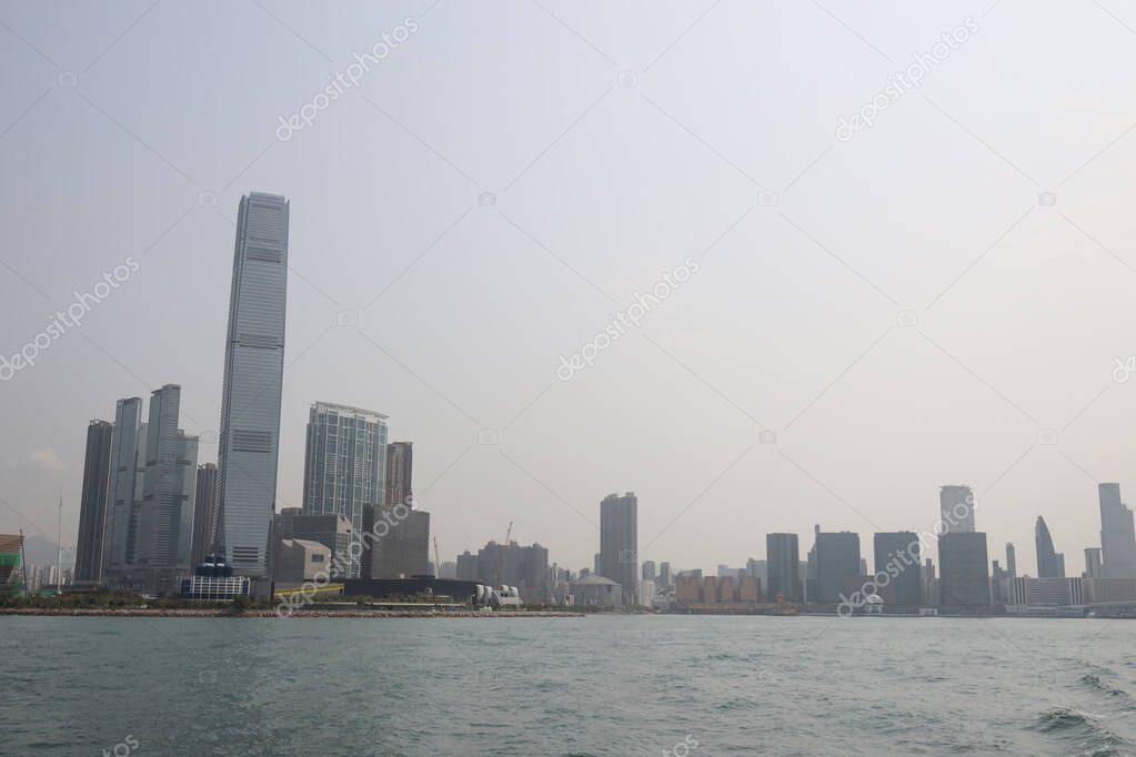 16 March 2021 the west Kowloon down town in Hong Kong
