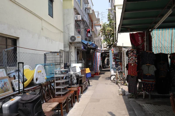 March 2021 Outdoor Market Wing Street Hong Kong — Stock Photo, Image