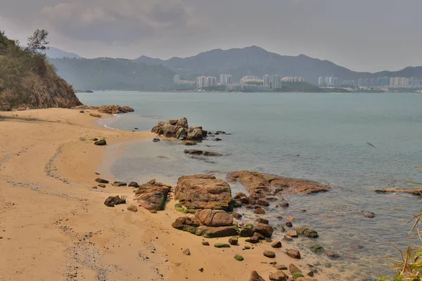 März 2021 Der Strand Nördlich Von Peng Chau — Stockfoto