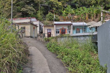 16 Mart 2021 Peng Chau, Hong Kong 'daki köy evinde.