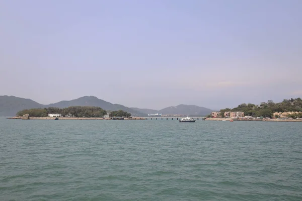 Března 2021 Ostrov Peng Chau Hongkongu Pohled Trajekt — Stock fotografie