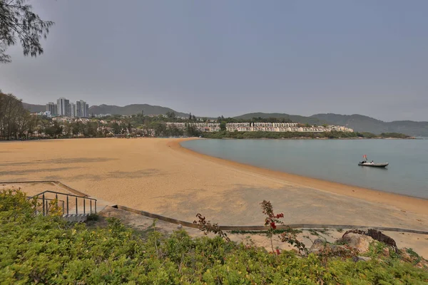 Março 2021 Praia Tai Pak Baía Discovery Ilha Lantau Hong — Fotografia de Stock