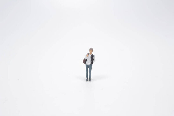 different poses of the mini figure at the white back ground