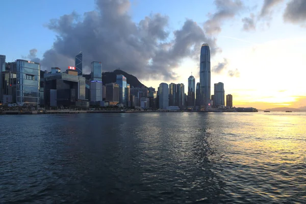 Mayıs 2021 Hong Kong Şehir Merkezindeki Sunset — Stok fotoğraf