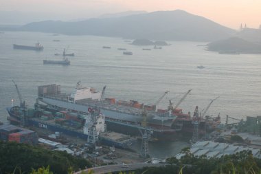 3 Temmuz 2005 Tsing Yi 'deki Hong Kong Birleşik Tersanesi.
