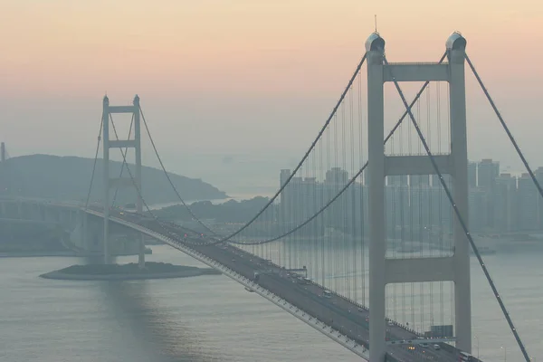 Julho 2005 Tsing Bridge Uma Ponte Hong Kong — Fotografia de Stock