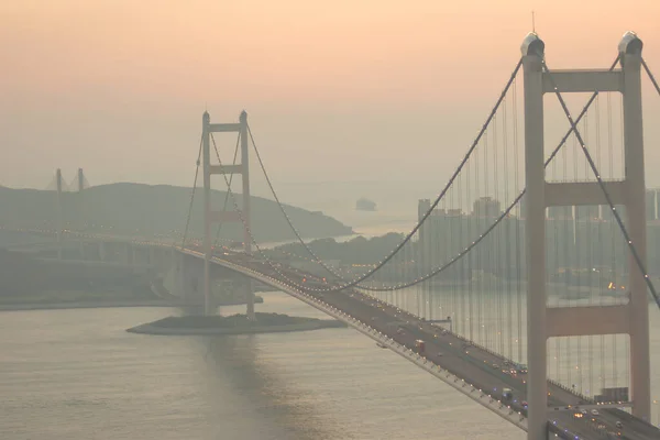 Juli 2005 Tsing Brücke Ist Eine Brücke Hongkong — Stockfoto