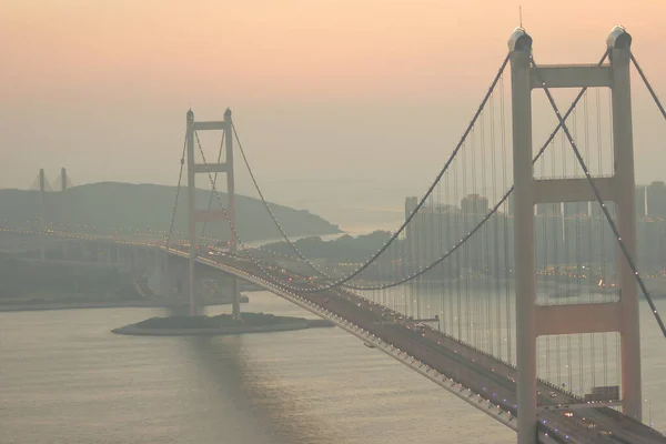 Julho 2005 Tsing Bridge Uma Ponte Hong Kong — Fotografia de Stock