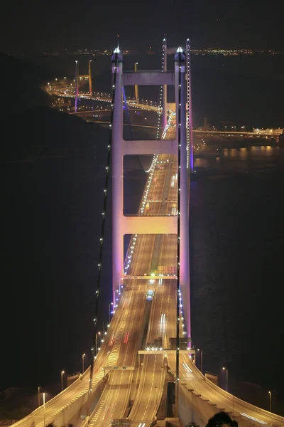 Липня 2005 Року Закрито Міст Цінь Нічний Краєвид — стокове фото