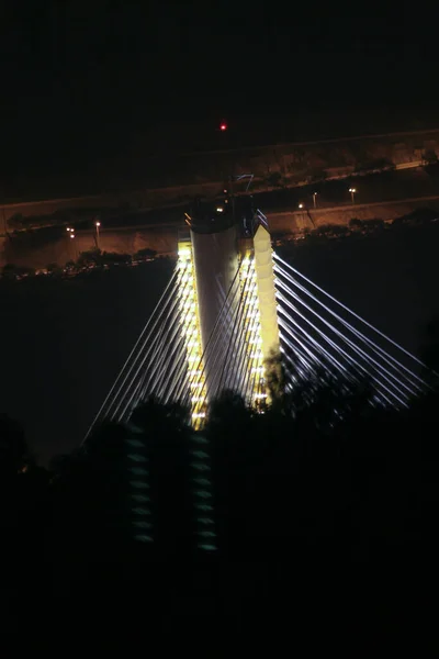 Temmuz 2005 Ting Kau Köprüsünün Gece Manzarası — Stok fotoğraf