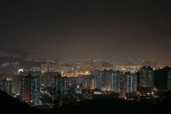 Temmuz 2005 Batı Yakasındaki Tsuen Wan Gece Görüntüsü — Stok fotoğraf