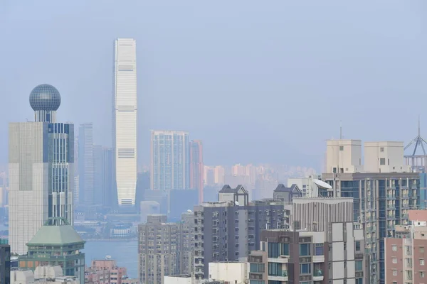 Jan 2021 Skupina Davu Obytné Budovy Shek Tong Tsui — Stock fotografie