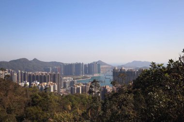 2 Ocak 2021 Tko, Hong Kong manzarası.