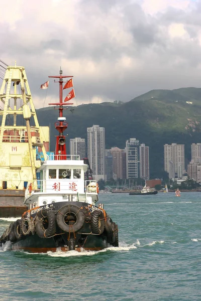 Junio 2005 Tudboat Shipping Victoria Harbour Hong Kong — Foto de Stock