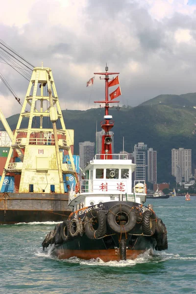 Junio 2005 Tudboat Shipping Victoria Harbour Hong Kong — Foto de Stock