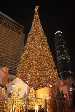 17 Aralık 2005 Büyük Noel ağacı ve dekorasyon Hong Kong