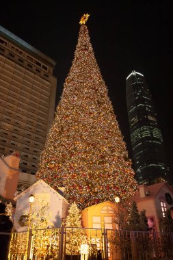 17 Aralık 2005 Büyük Noel ağacı ve dekorasyon Hong Kong