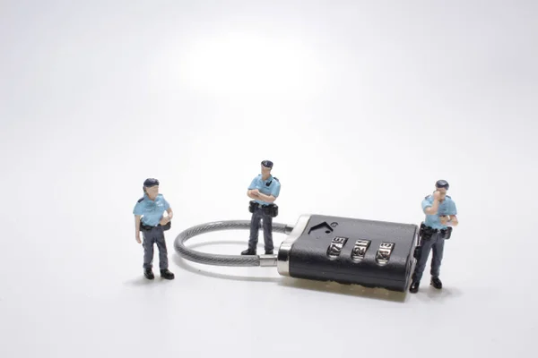 Police Metal Security Lock Key — Stock Photo, Image