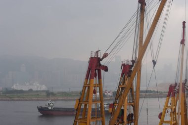 12 Kasım 2005 Pontoon gemisi Kwun Tong Tayfunu Sığınma Evi Hong Kong 
