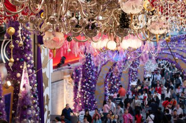 19 Kasım 2005 Tsim Sha Tsui AVM 'de Noel süslemeleri