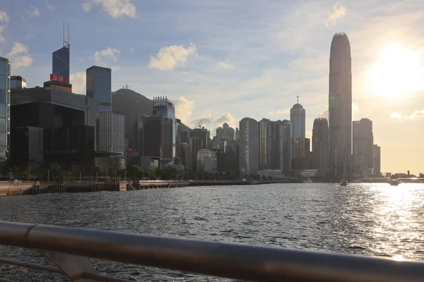 Mayo 2021 Hong Kong Central District Skyline Victoria Harbour — Foto de Stock