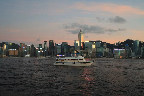 Травня 2021 Року Гавань Вікторія Сутінках Чонг Конг — стокове фото