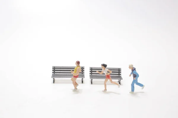 Mini Runner Figure Fun Mini World — Stock Photo, Image