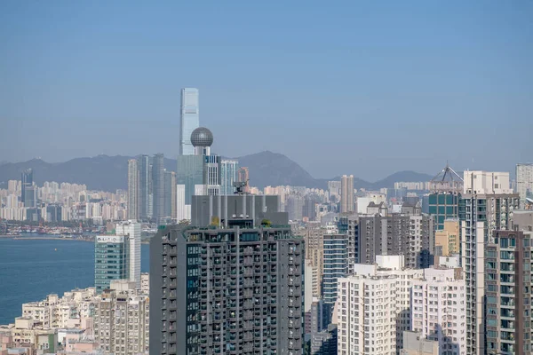 Jan 2020 Shek Tong Tsui Skyline Hong Kong —  Fotos de Stock
