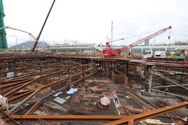 Czerwca 2021 Trakcie Budowy Kai Tak Development — Zdjęcie stockowe