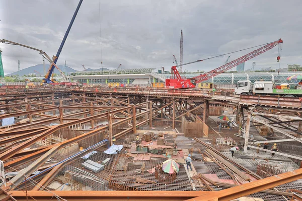 Czerwca 2021 Trakcie Budowy Kai Tak Development — Zdjęcie stockowe