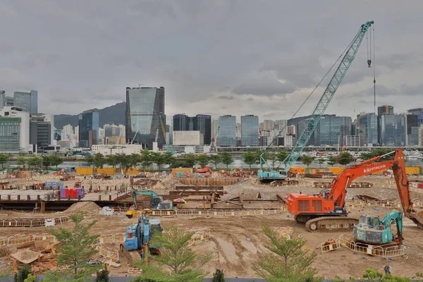 Června 2021 Výstavbě Kai Tak Development — Stock fotografie