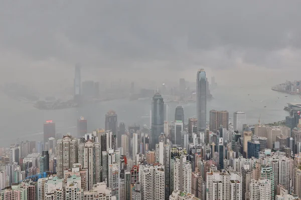 Jue 2021 Ver Edificio Skyline Con Tormenta Temporada Lluvias Victoria —  Fotos de Stock