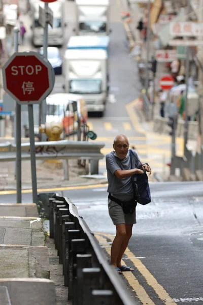 Jue 2021 Doğu Caddesi Hong Kong Daki Şehir Çöpçüleri — Stok fotoğraf