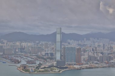 11 Jue 2021 Batı Kowloon model ofis binası ve Victoria Limanı