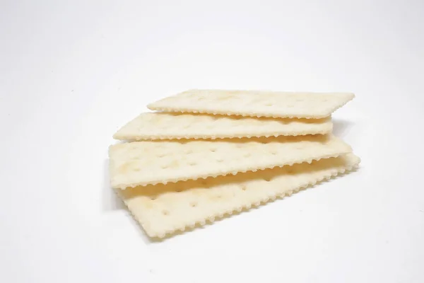 Biscuits Crackers Pack Isolated White — Stock Photo, Image