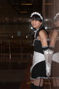 27 Aralık 2005 Japonya Portresi Anime Cosplay Kadını Partide