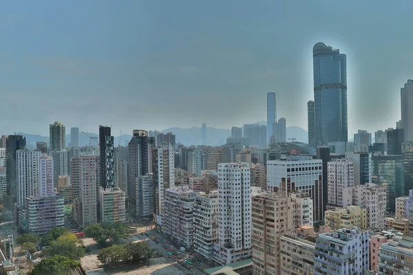 Marzo 2021 Paisaje Urbano Ciudad Mong Kok Kowloon —  Fotos de Stock