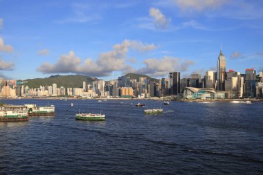 10 July 2021 the star ferry cross the Victoria Harbor, hk